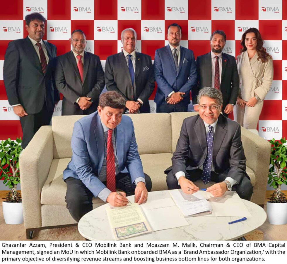 Mobilink Bank and BMA Capital Management enter into a Distribution Agreement - Photo Caption English